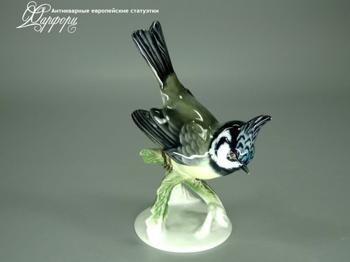 Купить фарфоровые статуэтки Rosenthal, Хохлатая синица, Германия